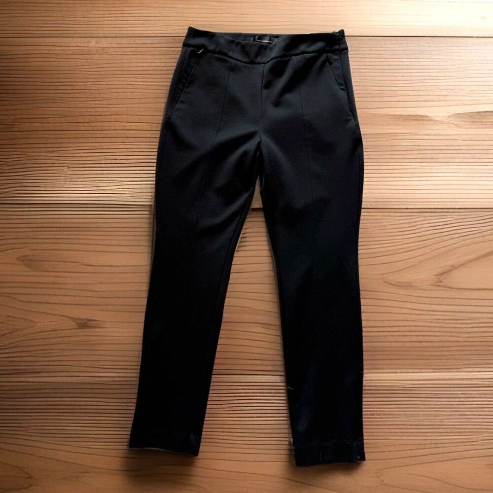 White House Black Market Size 12 Skinny Ankle Pants Womens Black Stretch Thick